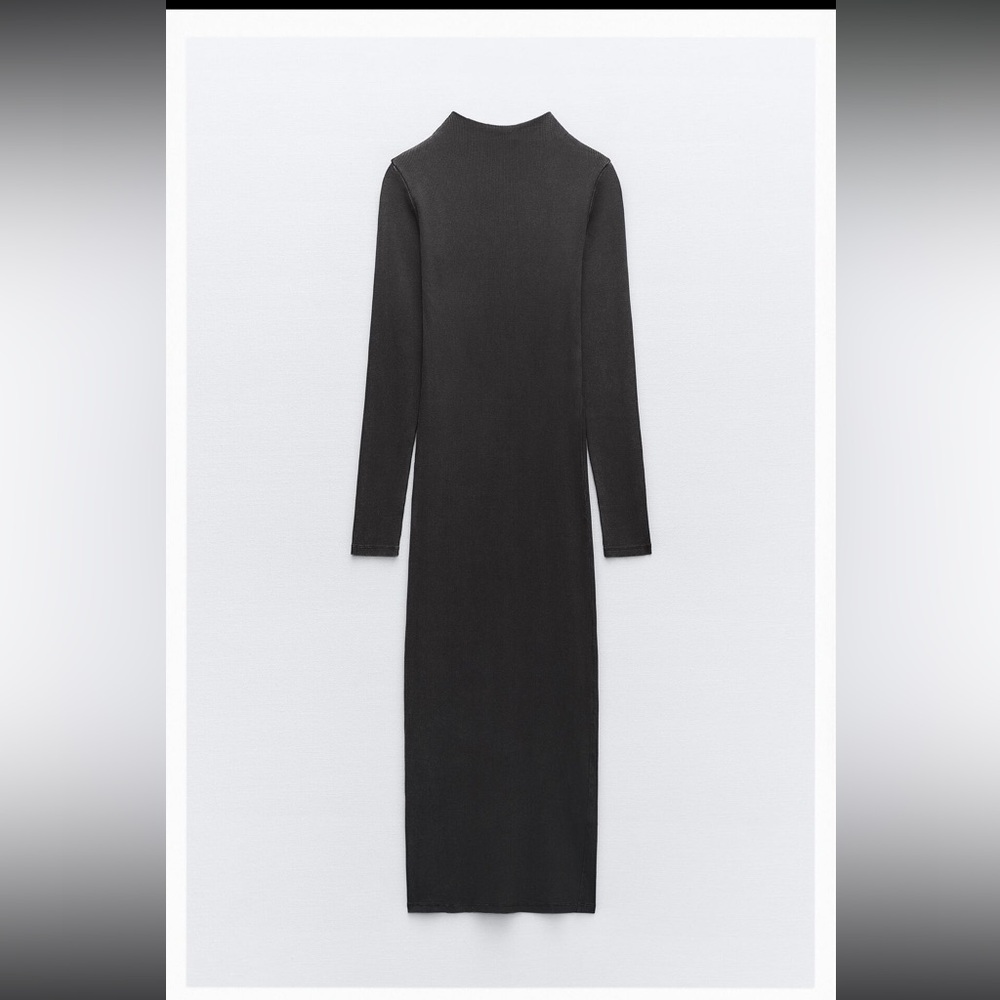 Zara washed effect fitted dress